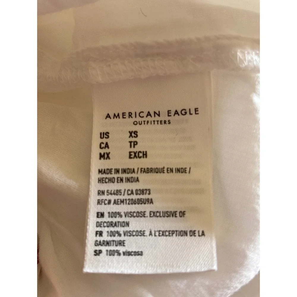 American Eagle White Boho Maxi Skirt XS, cottagecore, festival, prairie, coastal - Picture 6 of 6